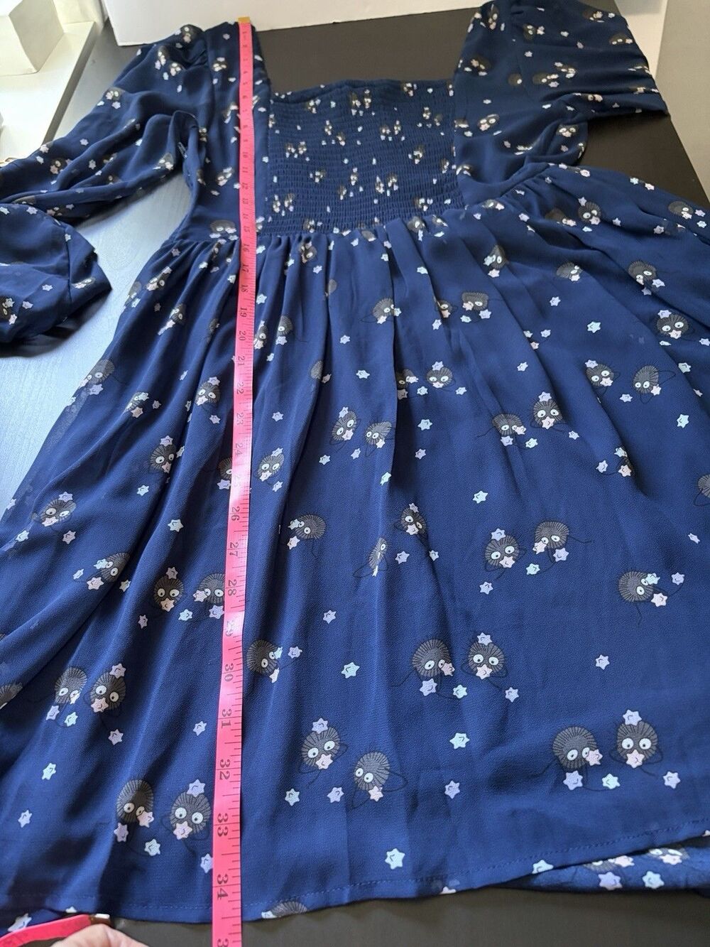 Her Universe Ghibli Dress Soot Sprites Spirited Away Small Smocked Pockets - Picture 11 of 13